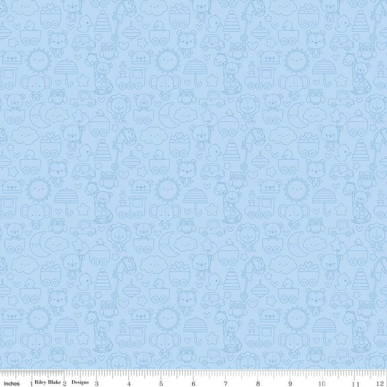 Fabric Riley Blake Blue Plaid Special Delivery by the Quarter Yard C15281-BLUE